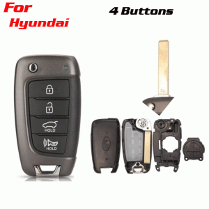 CKS-412 Flip Smart Remote Car Key Shell for Hyundai 4 Buttons