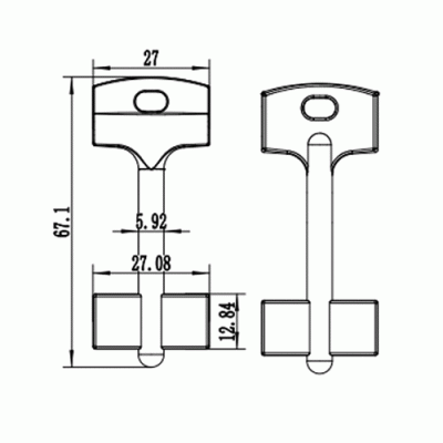 S-052 Zinc alloy key blank for door locks