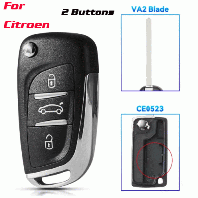 CKS-440 Modified Version Car Key For Peugeot 3 Buttons VA2