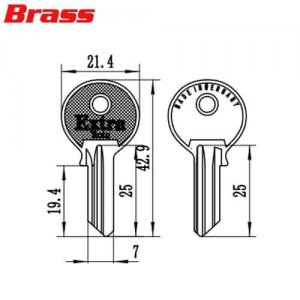 Y-647 Brass House key blanks GL7S