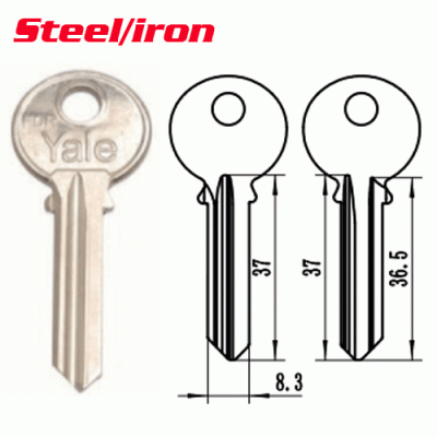 M-063 Steel Iron yale Right side key blanks quality supplier