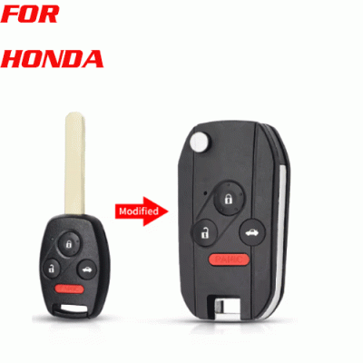 CKS-34 Modified Filp Remote Key Shell For Hond 4 Buttons