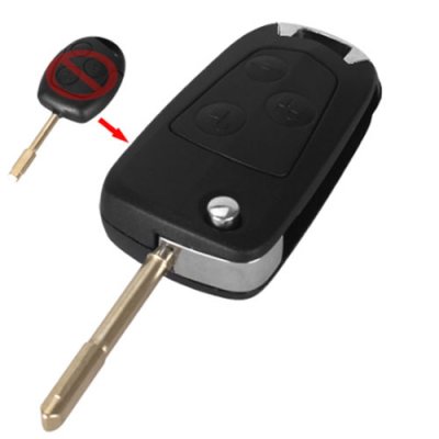 For-14 3 Buttons Remote Folding Key Flip Shell Case For Ford