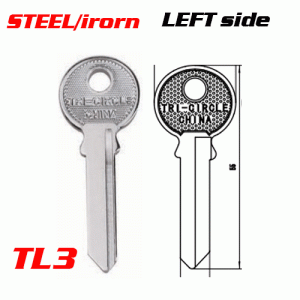 T-003 Steel Iron For TL3 House key Blanks Supppliers LEFT SIDE