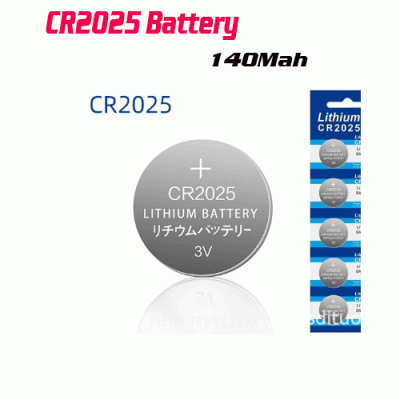PAN-10 CR2025 3V Lithium Battery 140mAh High Capacity