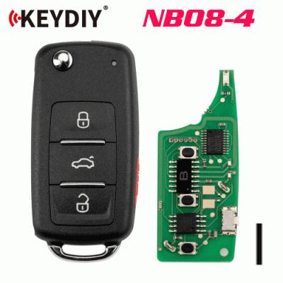 G-060 NB08-4 PCF Flip Remote Key 3+1 Buttons for Volkswagen