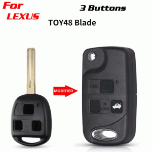 CKS-340 Remote Car Key Shell Case For Lexus 3 Buttons