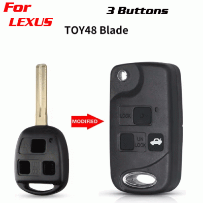 CKS-340 Remote Car Key Shell Case For Lexus 3 Buttons