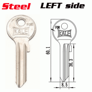 M-026D Steel Iron House key Blanks For Kale Suppliers left side