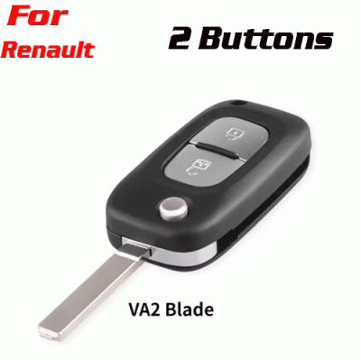 CKS-302 Car Key Case 2 Buttons For Renault VA2 Key Blade
