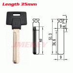 K-124 Length 35mm Brass door key blanks Suppliers Right side
