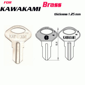 F-131 Brass Thickness 1.25 mm KAWAKAMI door key Blank