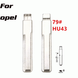 XH-B79 79 HU43 Metal Uncut Blank Flip Remote Key Blade