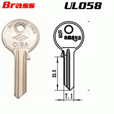 M-013B Brass Universal UL058 House key Blanks Suppliers