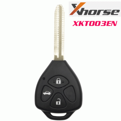 xKTO03EN Wire Remote Key Toyota Flat Left 3 Buttons