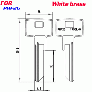 J-145 White brass PHF26 key blanks suppliers