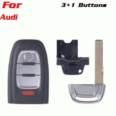 CKS-283 3+1 Button smart remote Car Key Case Shell For Audi