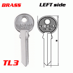 T-004 Brass For TL3 House key Blanks Supppliers LEFT SIDE
