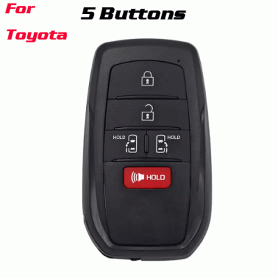 CKS-515 5 Buttons Remote Key Shell Case Cover Fob for TOYOTA