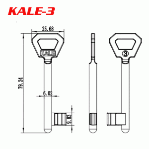 S-040 kale-3 Zinc alloy key blank for door locks