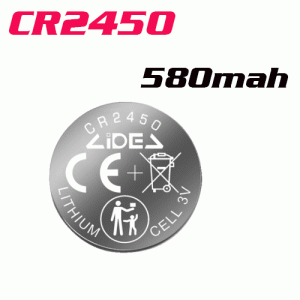 PAN-13 CR2450 3V Lithium Battery 580mAh High Capacity