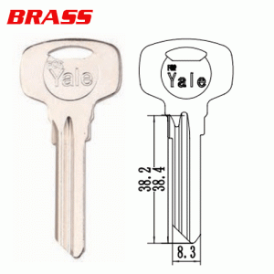 M-007A Brass FOR YALE YA111 House Key Blanks