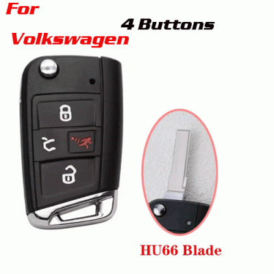 CKS-327 4 Bottons Car Key Fob Housing Case Shell for VW