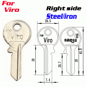T-016 Iron Steel VR2R key blanks for distributors left side