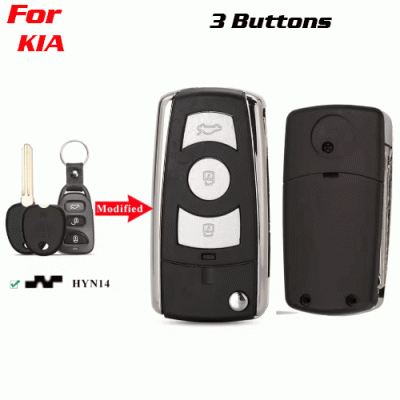 CKS-397 3 Buttons Modified Flip Remote Key Shell for kia Right