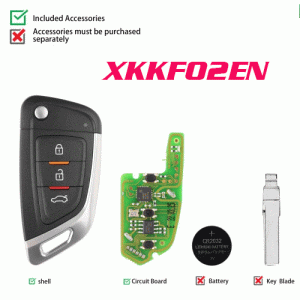XKKF02EN Wire Remote Key Knife Flip 3 Buttons