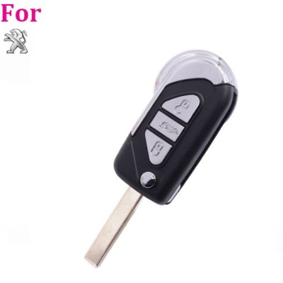 peu-07 Peugeot flip key shell 3 Buttons DS