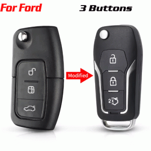 CKS-116 Modified Remote Key Case Replacement For fORD 3 Buttons