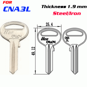 F-083 Steel Iron Thickness 1.9 mm CNA3L door key Blanks