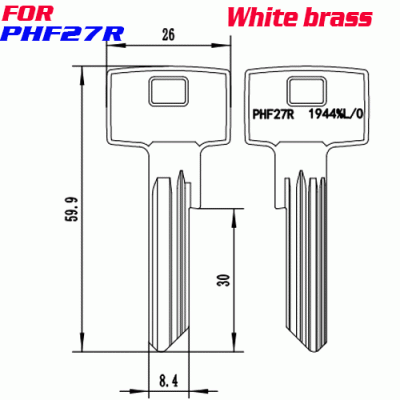 J-143 White brass PHF27R key blanks suppliers