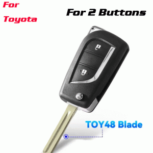 CKS-467 Folding Flip 2 Button Key Shell Case For Toyota