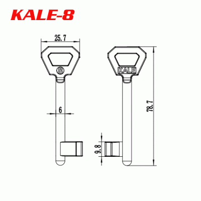 S-045 kale-8 Zinc alloy key blank for door locks