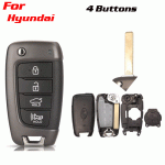 CKS-411 Flip Smart Remote Car Key Shell for Hyundai 4 Buttons