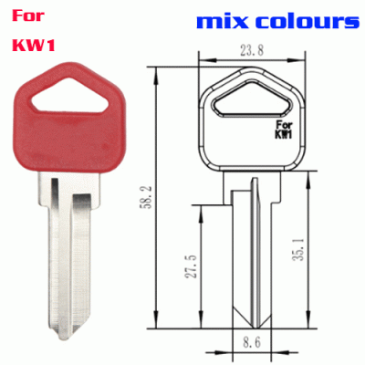 F-365 (Five Colours) New Plastic KW1 Houose key Blanks Wholesale