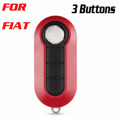 CKS-143 Flip Remote Car Key Shell FOR Fiat 500 3 Buttons