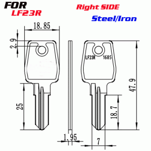 J-016 Steel Iron Thickness 1.95MM House key Blanks LF23R
