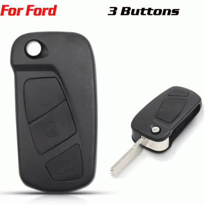 CKS-122 Folding Flip 3 Buttons Remote KEY Case For FoRD