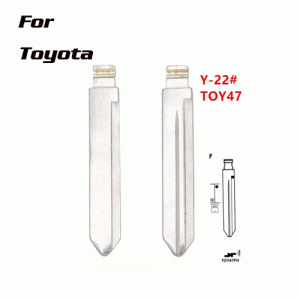 Y22 TOY47 Metal Uncut Blank Flip Remote Key Blade For Toyota