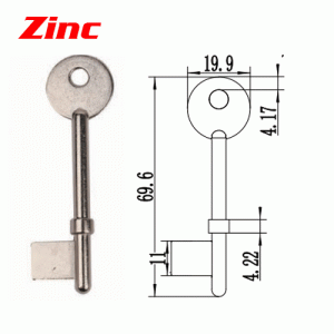 S-010 C2 Zinc alloy key blank for door locks