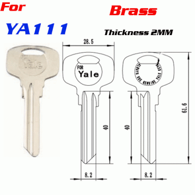 M-090 Brass Thickness 2.0mm YA111 House key Blanks