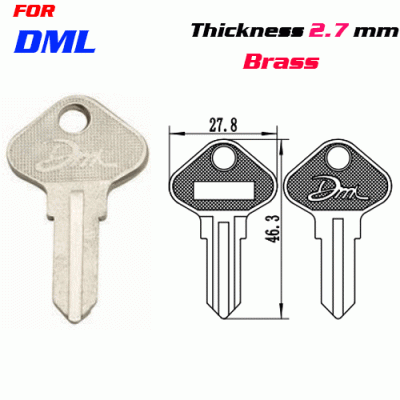 F-089 Brass Thickness 2.7 mm DML door key Blanks