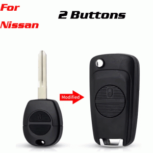 CKS-198 2 Button Modified Flip car key shell for nissan