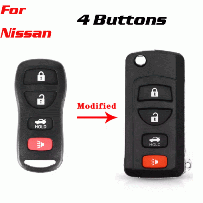 CKS-200 4 Button Modified Flip car key shell for nissan