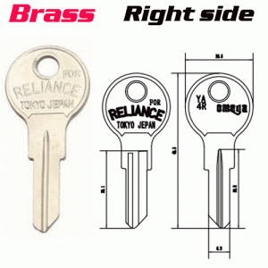 Y-024A Brass Desk FOR YA4R LOCK key blanks Right side