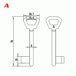 S-046 A Zinc alloy key blank for door locks