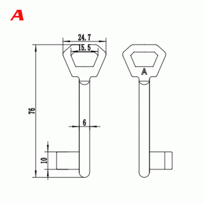 S-046 A Zinc alloy key blank for door locks
